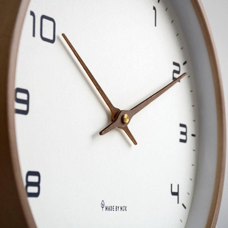 Scandinavian Minimalist Wooden Wall Clock - Silent Kitchen Clocks