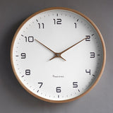 Scandinavian Minimalist Wooden Wall Clock - Silent Kitchen Clocks