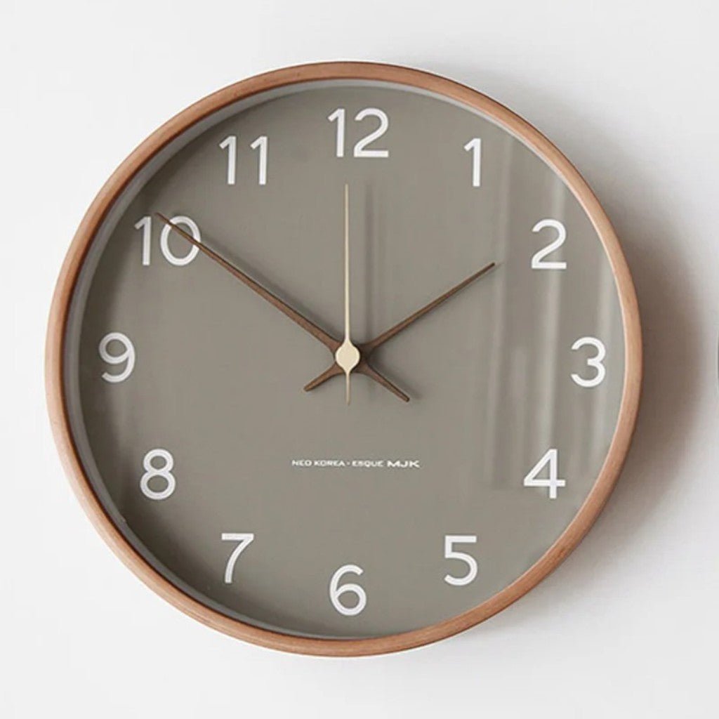 Scandinavian Minimalist Wooden Wall Clock - Silent Kitchen Clocks