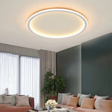 Scandinavian Round LED Ceiling Light - Modern Flush Mount Fixture with Dimmable Options