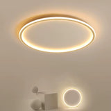 Scandinavian Round LED Ceiling Light - Modern Flush Mount Fixture with Dimmable Options