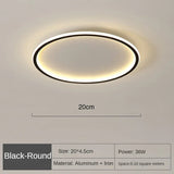 Scandinavian Round LED Ceiling Light - Modern Flush Mount Fixture with Dimmable Options