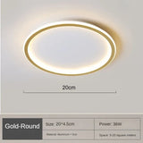 Scandinavian Round LED Ceiling Light - Modern Flush Mount Fixture with Dimmable Options