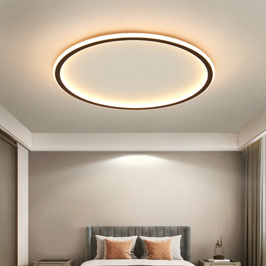 Scandinavian Round LED Ceiling Light Fixture - Minimalist Flush Mount Design