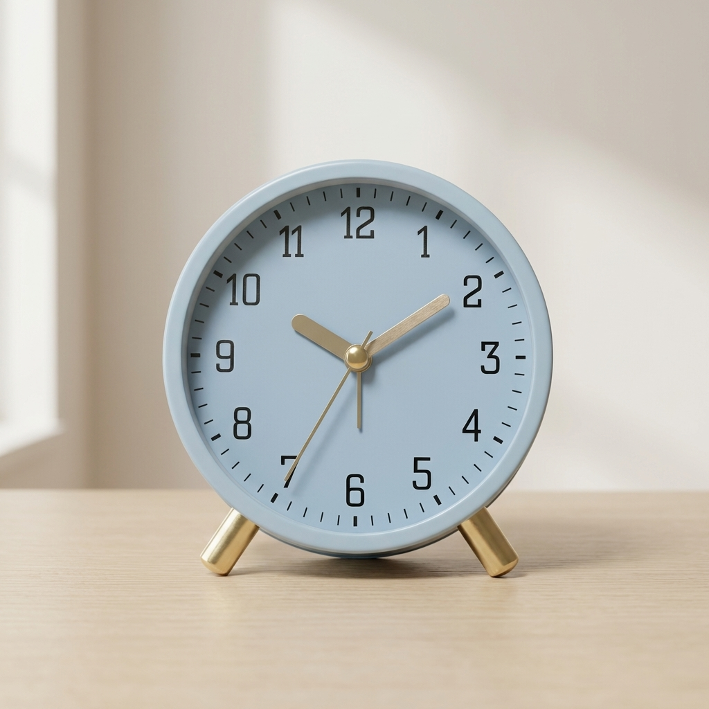 Scandinavian Silent Table Clock - Minimalist Design for Desk or Table