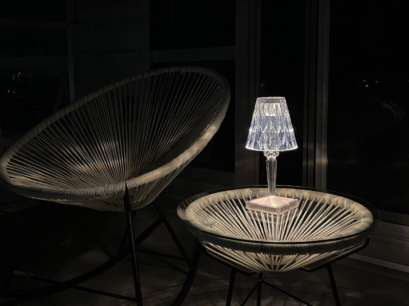 Seona - Cordless Table Lamp with Adjustable Brightness & Crystal Design