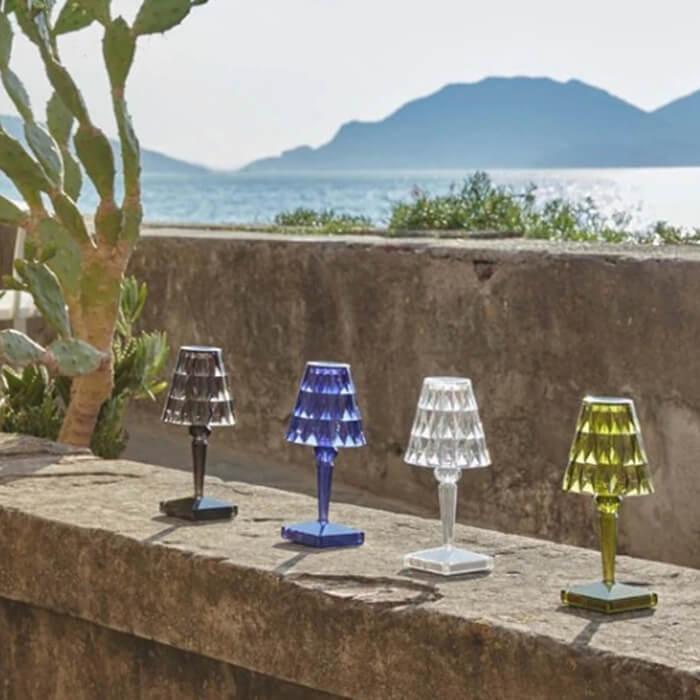 Seona - Cordless Table Lamp with Adjustable Brightness & Crystal Design