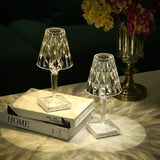 Seona - Cordless Table Lamp with Adjustable Brightness & Crystal Design