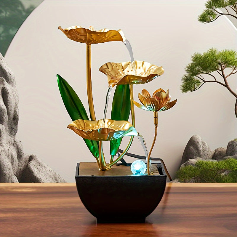 Serene Lotus - Indoor Water Fountain with LED Lighting