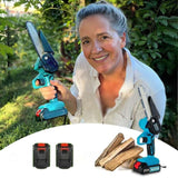 SharpEdge 6-Inch Cordless Electric Chainsaw with Dual Battery 1