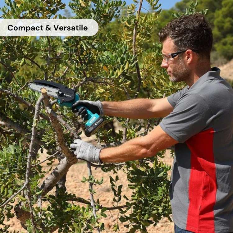 SharpEdge 6-Inch Cordless Electric Chainsaw with Dual Battery 3