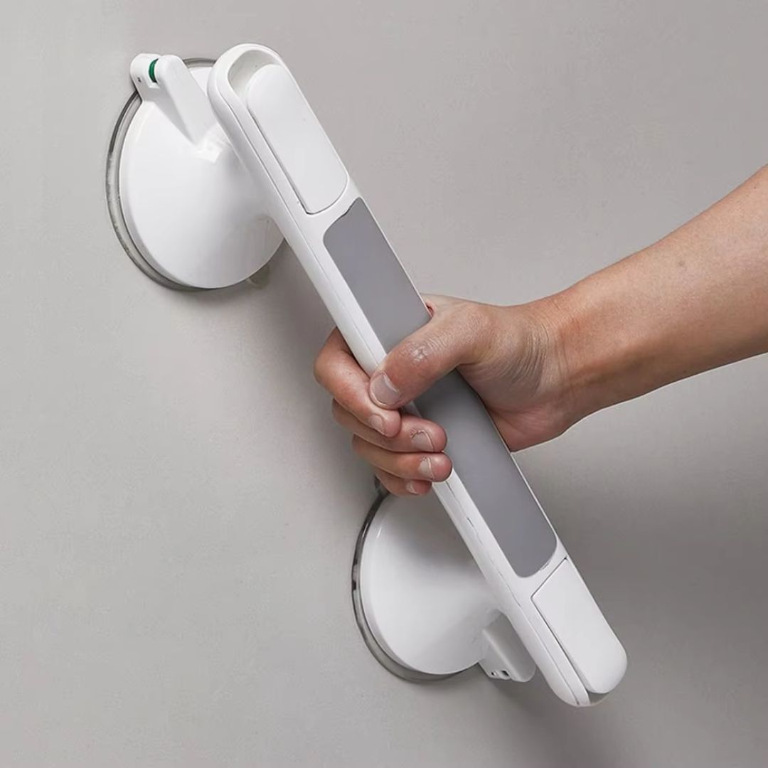 Shower Grab Rail - Tool-Free Installation, Anti-Slip Grip, Smart Safety Indicators