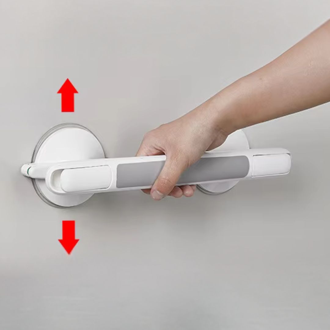 Shower Grab Rail - Tool-Free Installation, Anti-Slip Grip, Smart Safety Indicators