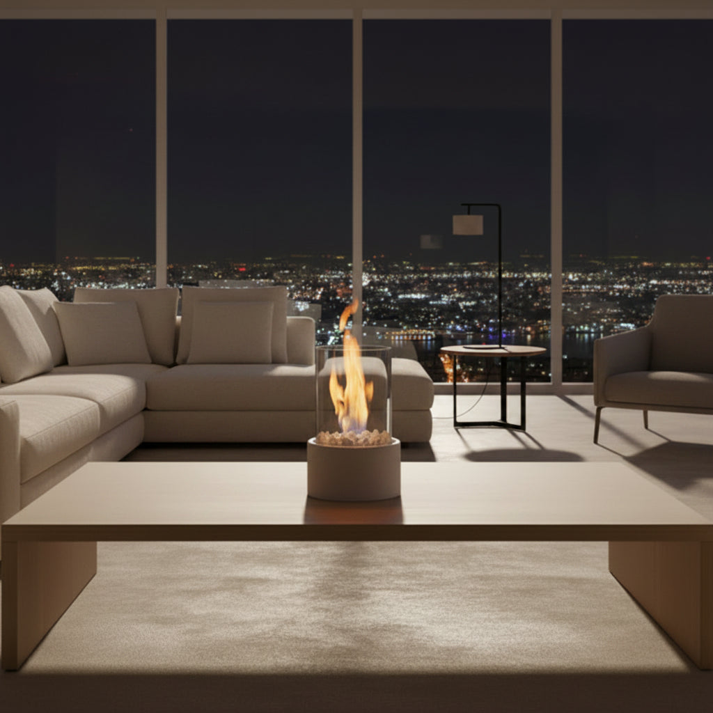 SleekFlame - Smoke-Free Fire Table & Table Top Fire Pit for Indoor/Outdoor Use