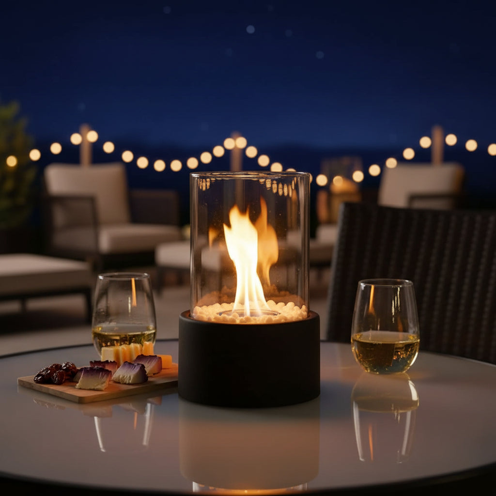SleekFlame - Smoke-Free Fire Table & Table Top Fire Pit for Indoor/Outdoor Use