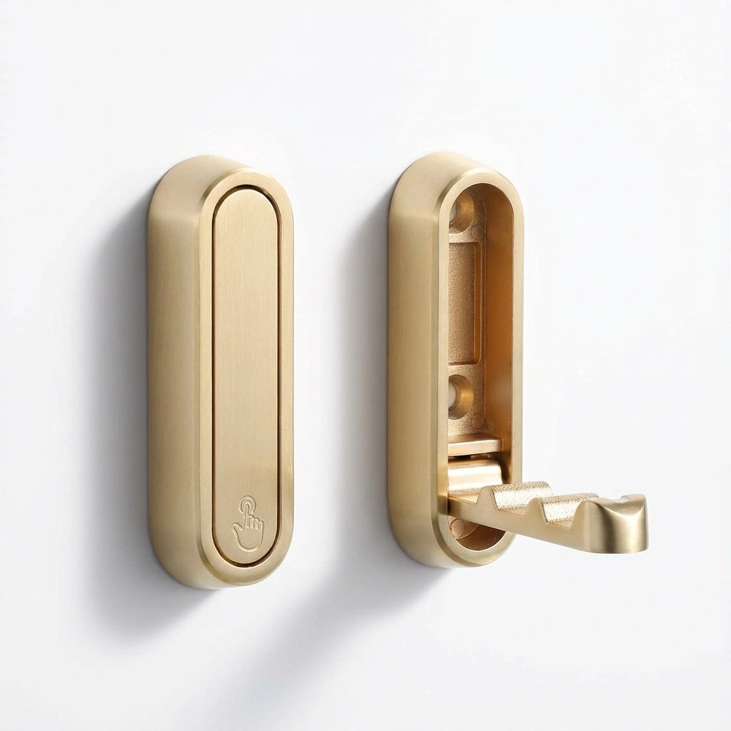 Space-Saving Foldable Wall Hook - Zinc Alloy Coat Hooks for Wall, 18kg Capacity