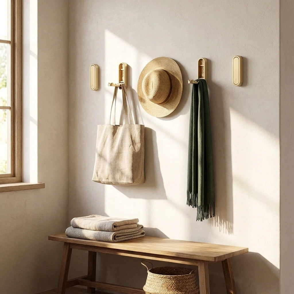 Space-Saving Foldable Wall Hook - Zinc Alloy Coat Hooks for Wall, 18kg Capacity