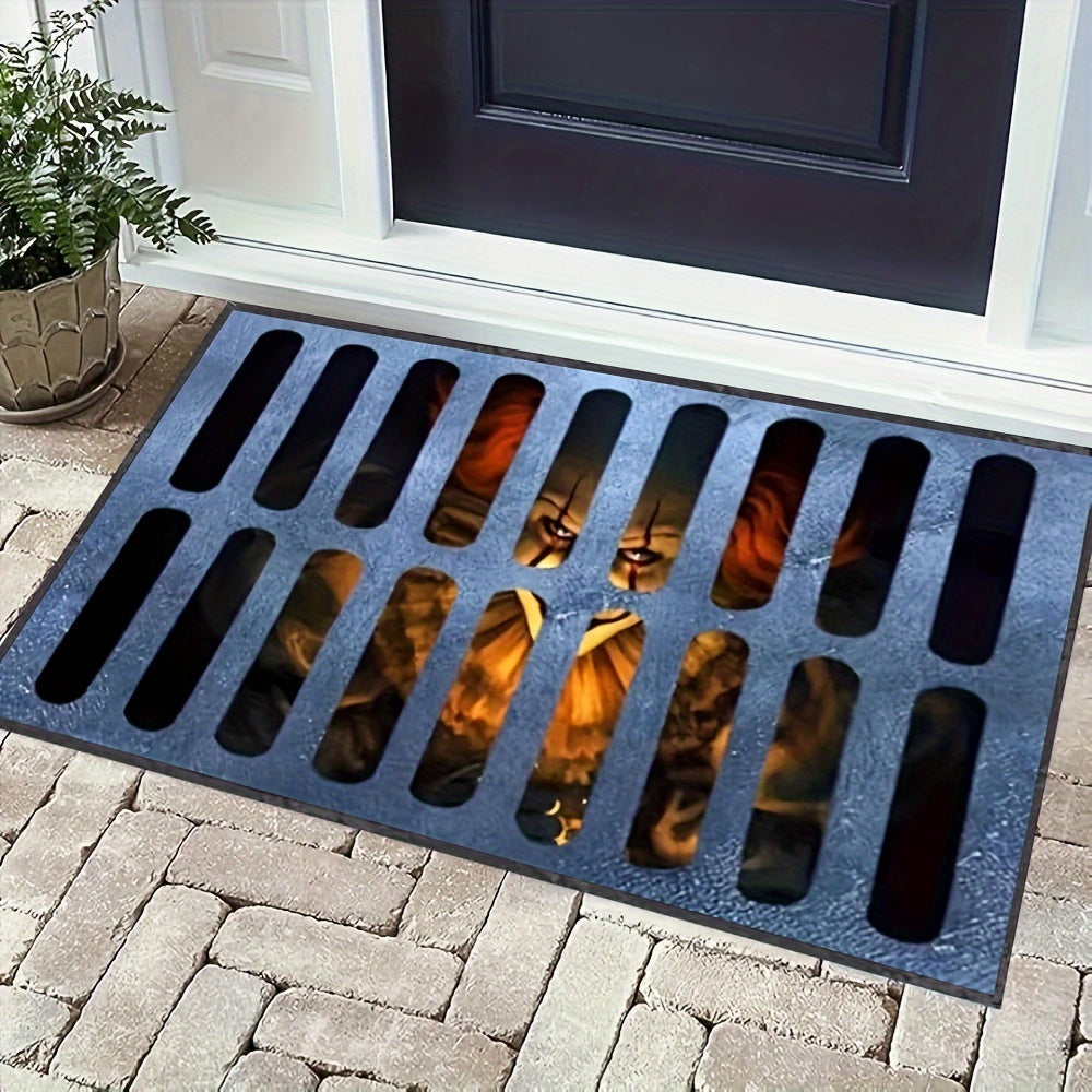 Spooky Halloween Doormat - 3D Sewer Grate Outdoor Mat