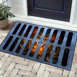 Spooky Halloween Doormat - 3D Sewer Grate Outdoor Mat