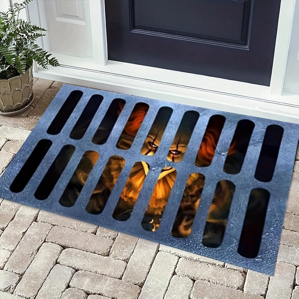 Spooky Halloween Doormat - 3D Sewer Grate Outdoor Mat