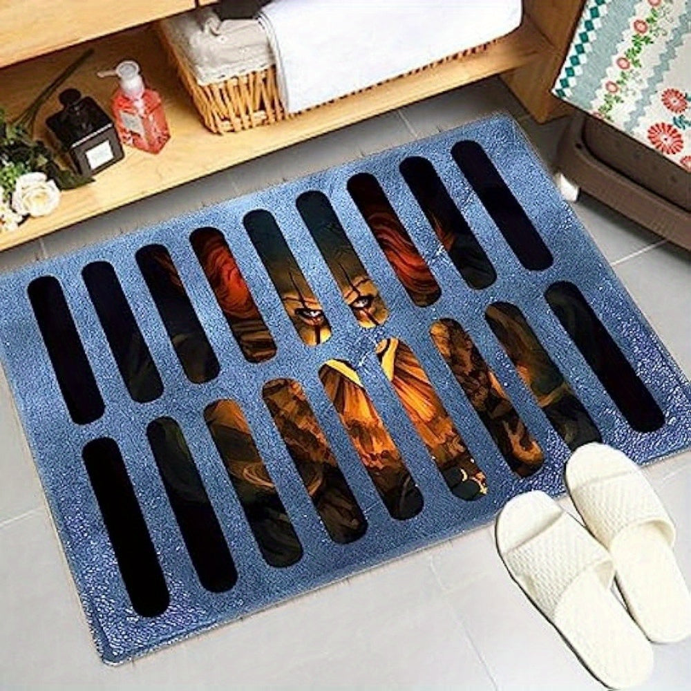 Spooky Halloween Doormat - 3D Sewer Grate Outdoor Mat