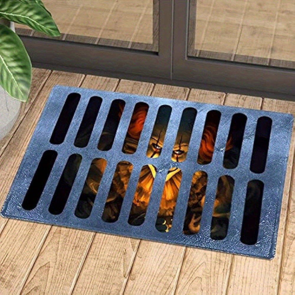 Spooky Halloween Doormat - 3D Sewer Grate Outdoor Mat