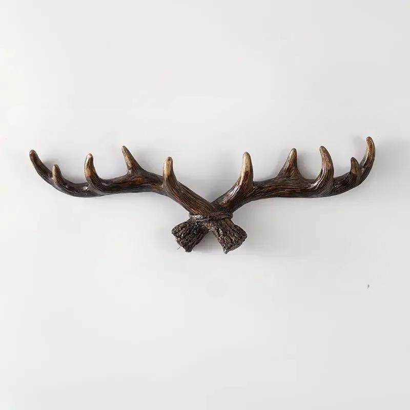 Stylish Antler Wall Mounted Coat Rack with Multiple Hooks