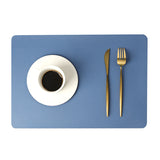 Stylish Black PU Leather Placemats - Waterproof & Heat Resistant Table Mats