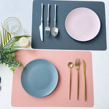 Stylish Black PU Leather Placemats - Waterproof & Heat Resistant Table Mats