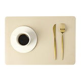 Stylish Black PU Leather Placemats - Waterproof & Heat Resistant Table Mats