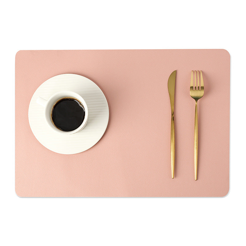 Stylish Black PU Leather Placemats - Waterproof & Heat Resistant Table Mats