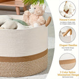 Stylish Boho Cotton Storage Basket - Versatile Home Organizer