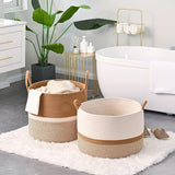 Stylish Boho Cotton Storage Basket - Versatile Home Organizer
