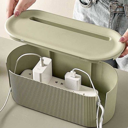 Stylish Cable Organizer Box for Desk - Effective Cable Management and Storage Solution