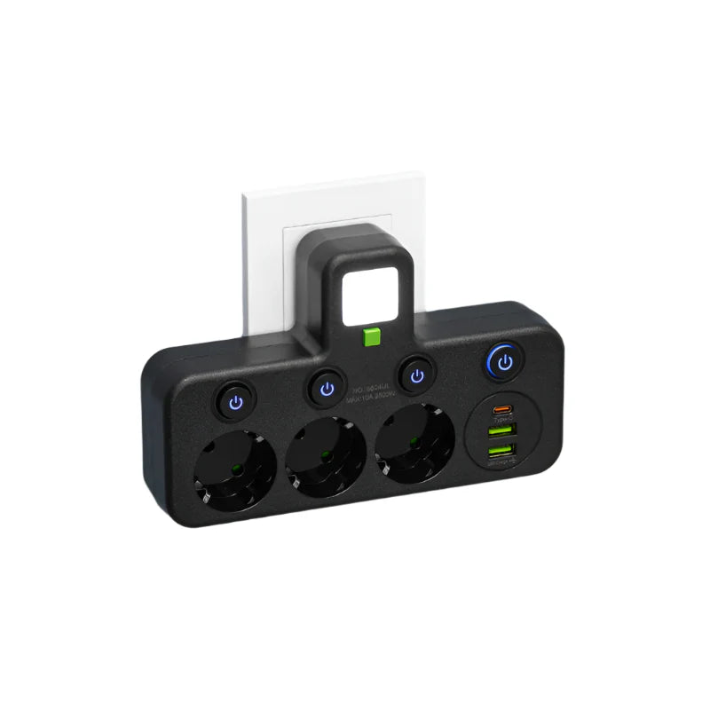 Surge Protector Power Strip with 3-4 Sockets & USB Ports