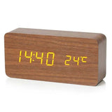 TimberTime - Digital Wooden Alarm Clock with Adjustable Brightness