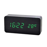 TimberTime - Digital Wooden Alarm Clock with Adjustable Brightness
