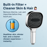 TurboBoost - High Pressure Filtered Shower Head with Rainfall Spray