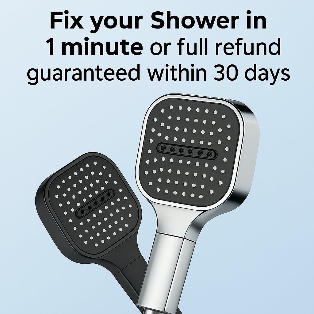 TurboBoost - High Pressure Filtered Shower Head with Rainfall Spray
