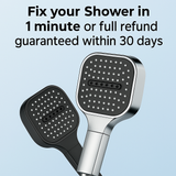 TurboBoost - High Pressure Filtered Shower Head with Rainfall Spray