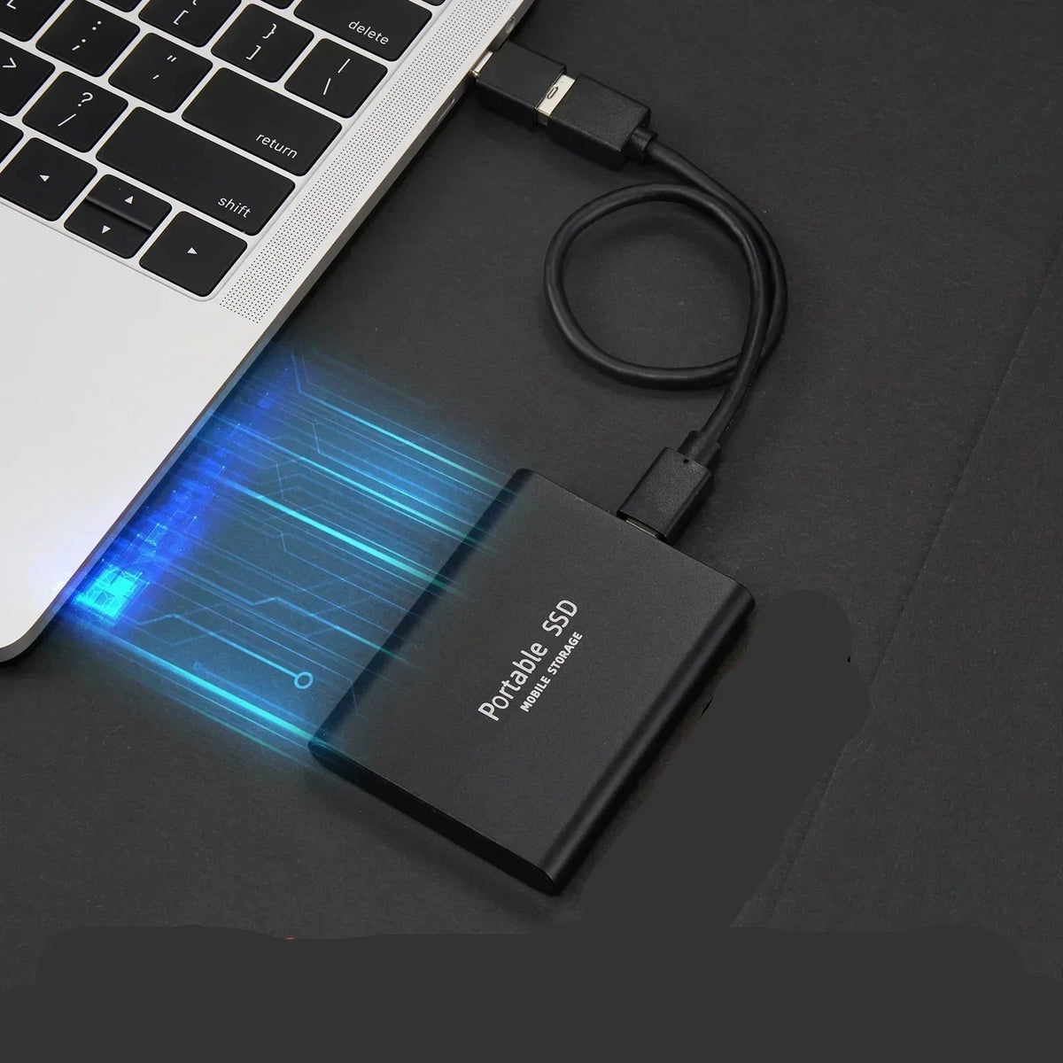 Ultra-Fast 128GB Portable External SSD Drive - Compact & Durable