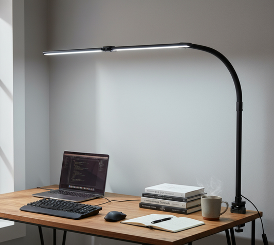 Versatile Adjustable Desk Lamp with LED Light Bar