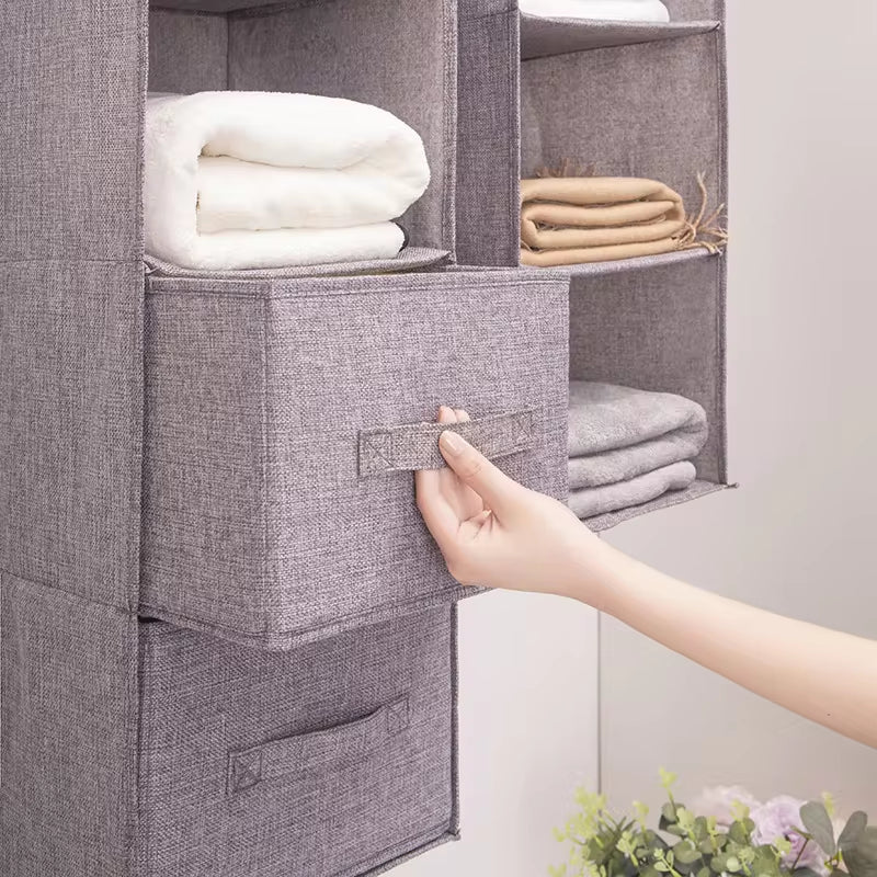 Versatile Fabric Closet Organizer - 3-Tier Wardrobe Storage Solution