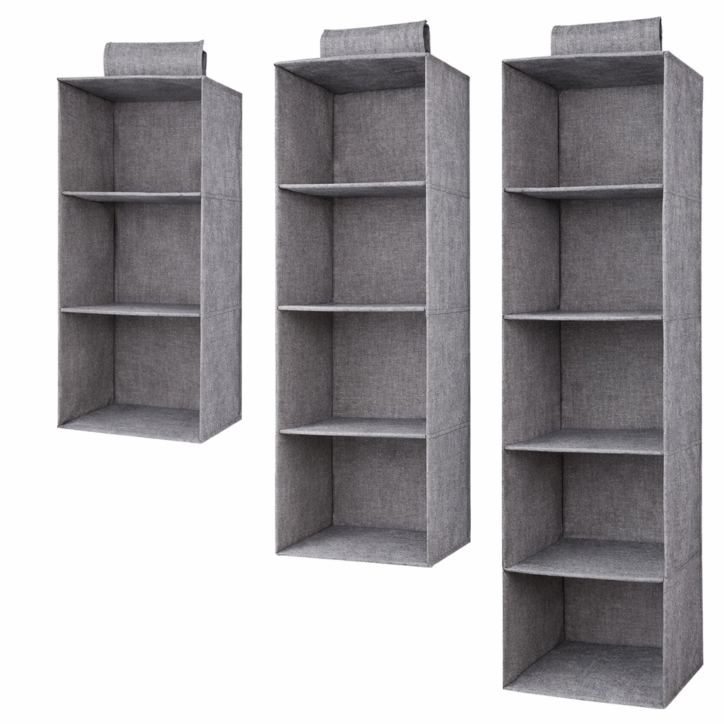 Versatile Fabric Closet Organizer - 3-Tier Wardrobe Storage Solution