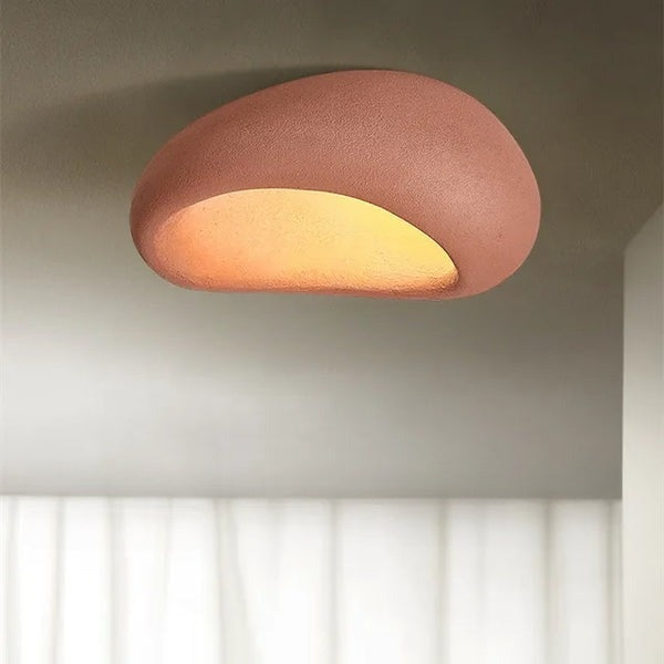 Wabi-Sabi Minimalist Flush Mount Ceiling Light Fixture - LED Design for Modern Spaces