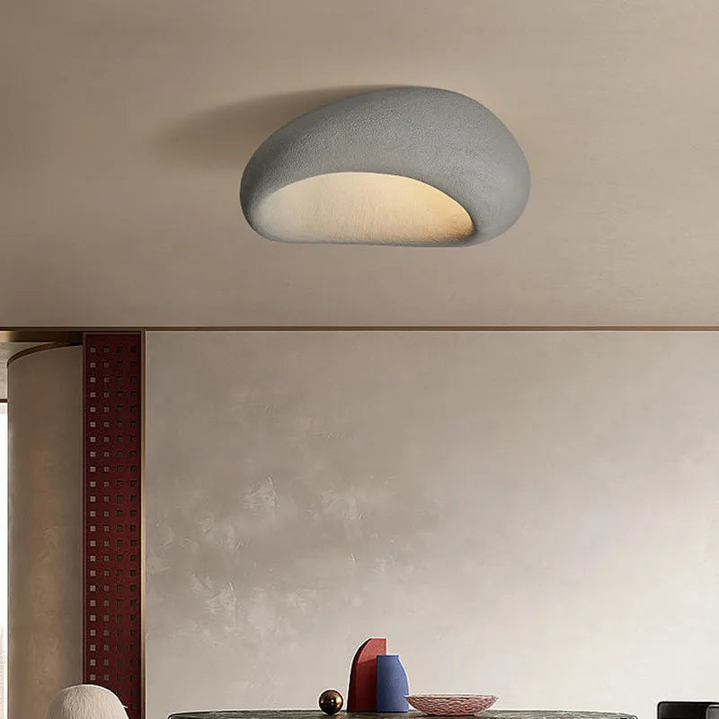Wabi-Sabi Minimalist Flush Mount Ceiling Light Fixture - LED Design for Modern Spaces