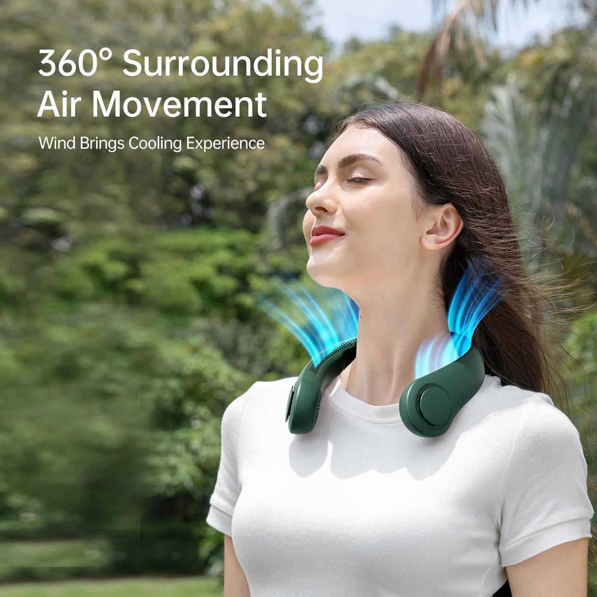 Wearable Neck Fan Bladeless Hands-Free 5 Speeds 3