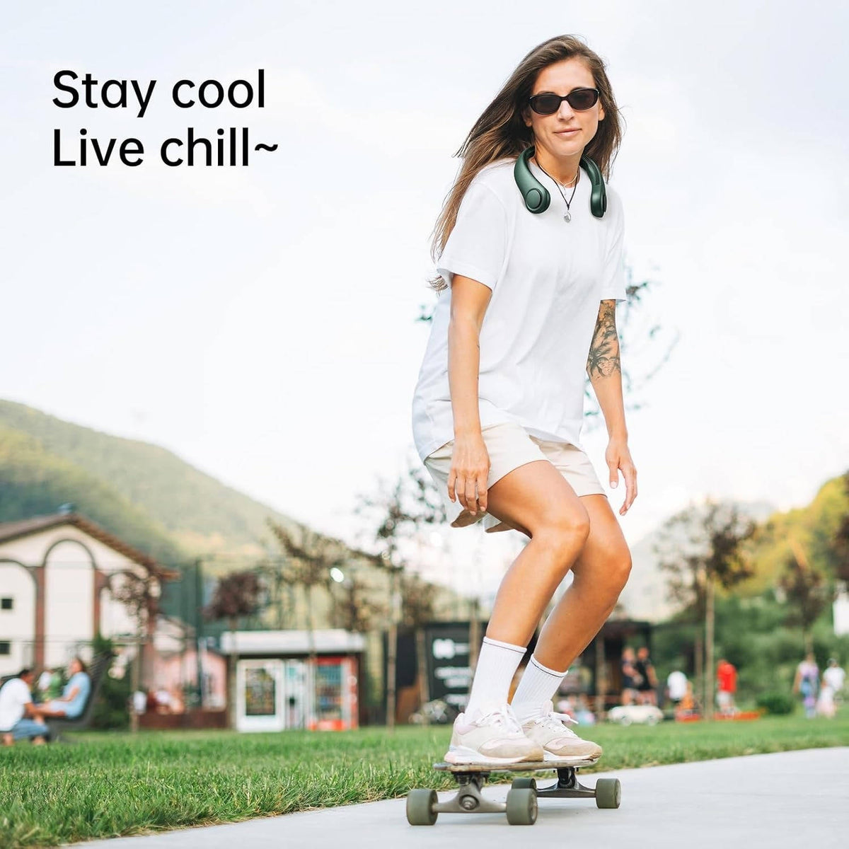 Wearable Neck Fan Bladeless Hands-Free 5 Speeds 5