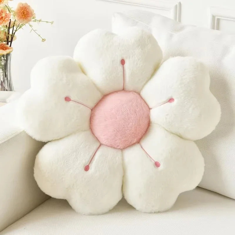 Whimsical Flower-Shaped Throw Pillow - Ultra Soft Decorative Couch Accent
