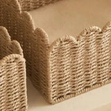 WillowNest - Handwoven Wicker Storage Basket with Wave Edge